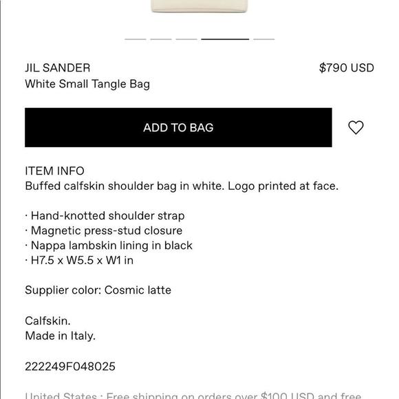 Jil sander small white tangle bag - Picture 6 of 8